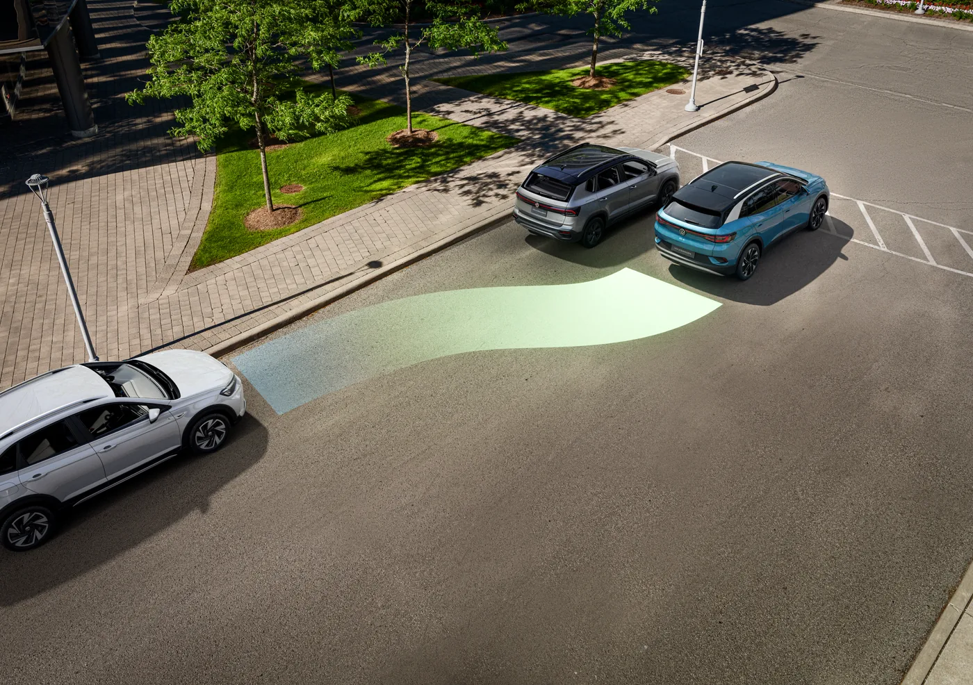 Volkswagen ID.4 estacionando com o Park Assist Plus